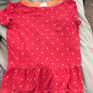 Kids Polka Dot Shirt - Red and Orange